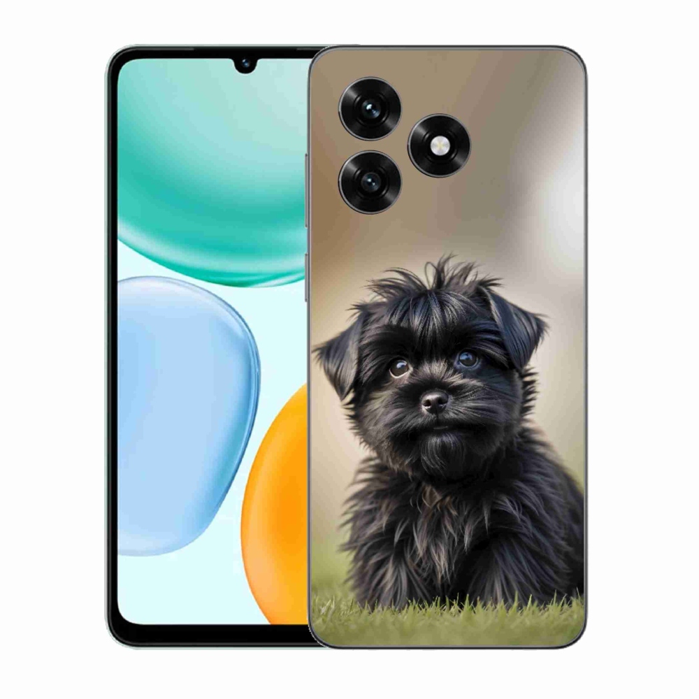 Gélový kryt mmCase na Honor X5c Plus - roztomilý čierny psík