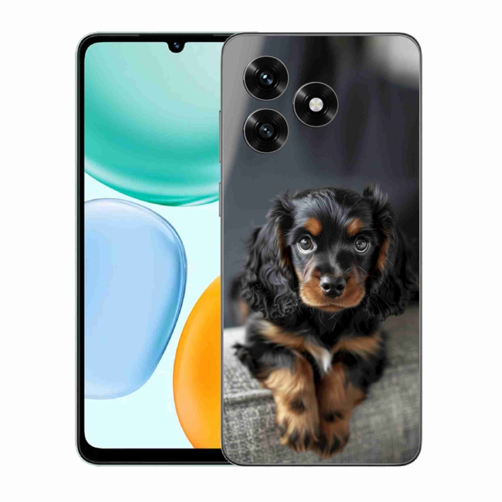 Gélový kryt mmCase na Honor X5c Plus - roztomilý dlhosrstý jazvečík