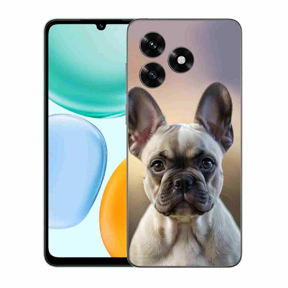 Gélový kryt mmCase na Honor X5c Plus - roztomilý francúzsky buldoček