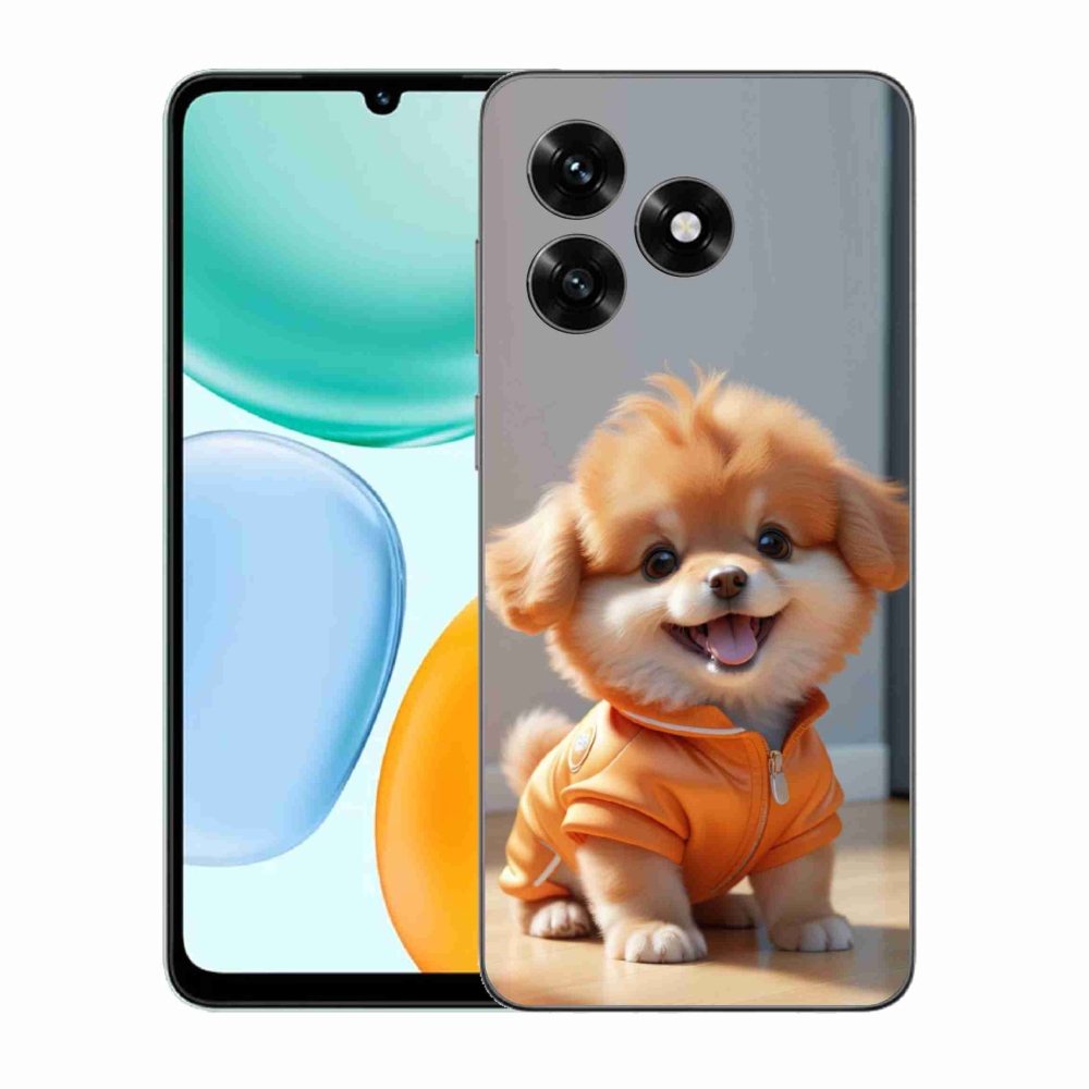 Gélový kryt mmCase na Honor X5c Plus - roztomilý pomeranian v mikine