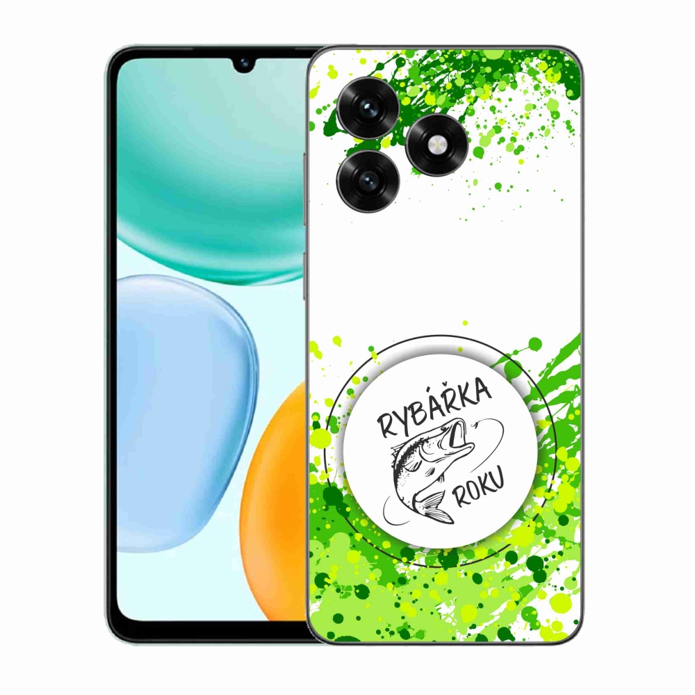 Gélový kryt mmCase na Honor X5c Plus - rybárka roku biele pozadie