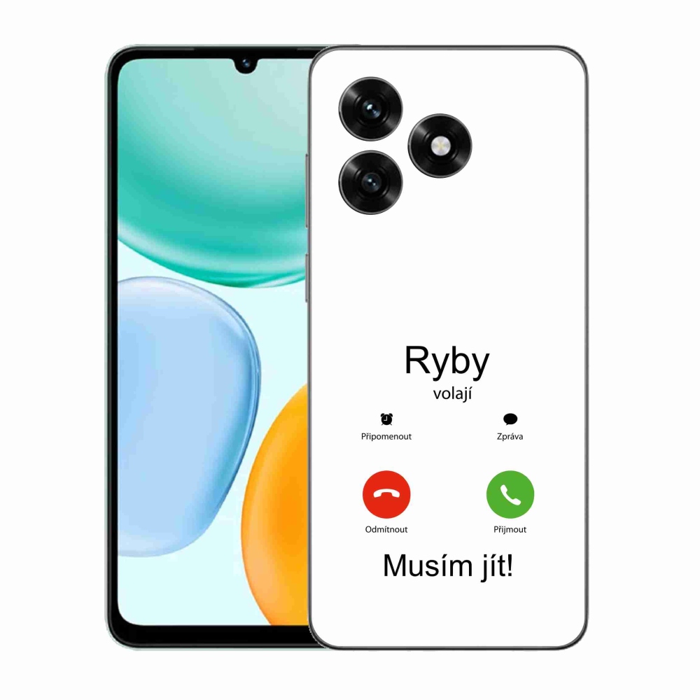 Gélový kryt mmCase na Honor X5c Plus - ryby volajú biele pozadie