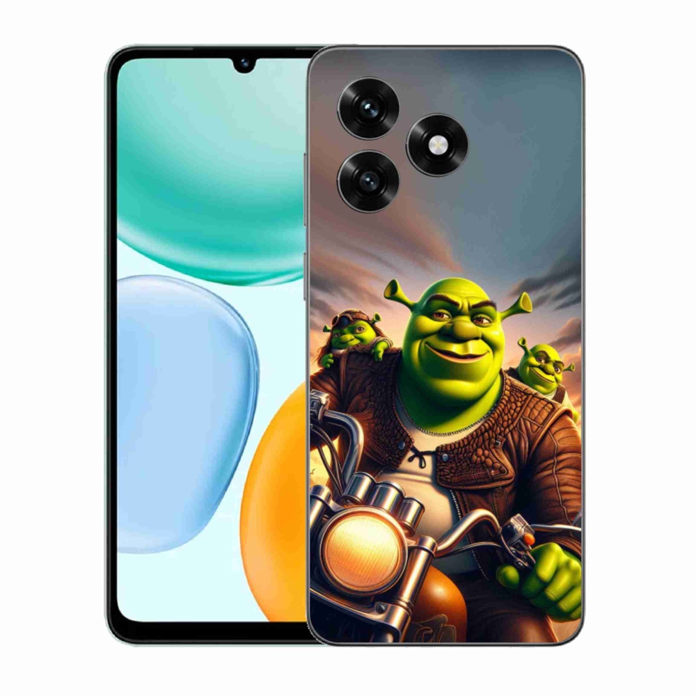 Gélový kryt mmCase na Honor X5c Plus - shrek na motorke