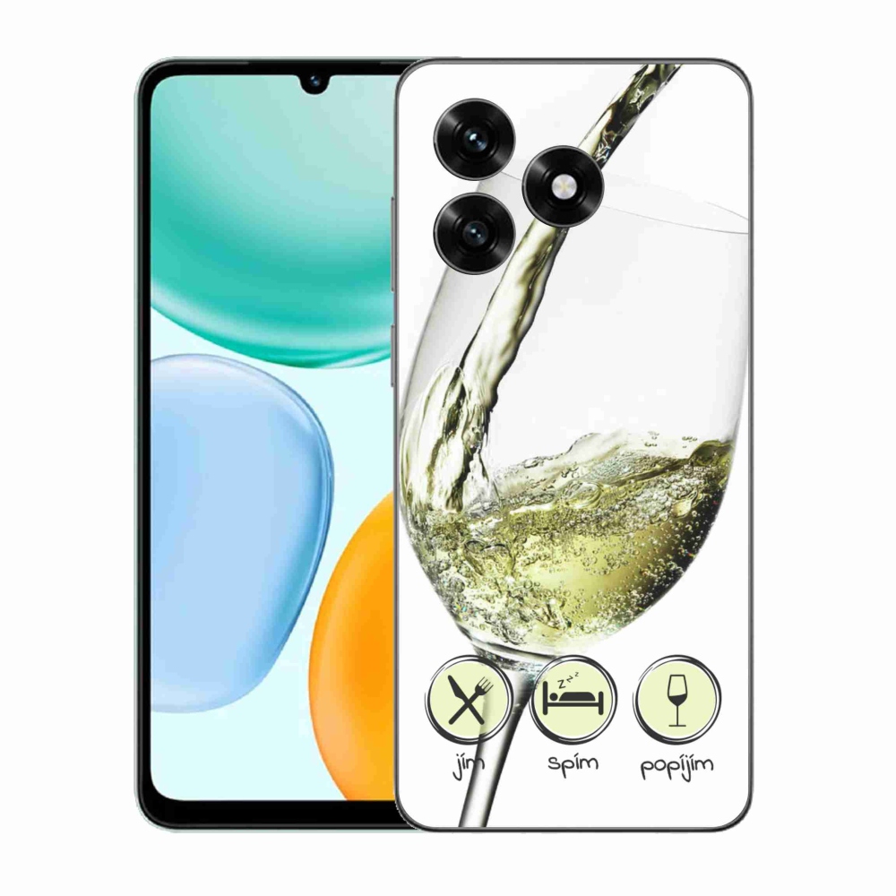 Gélový kryt mmCase na Honor X5c Plus - pohár vína bielej