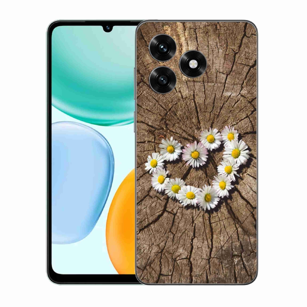 Gélový kryt mmCase na Honor X5c Plus - srdce z margaréty