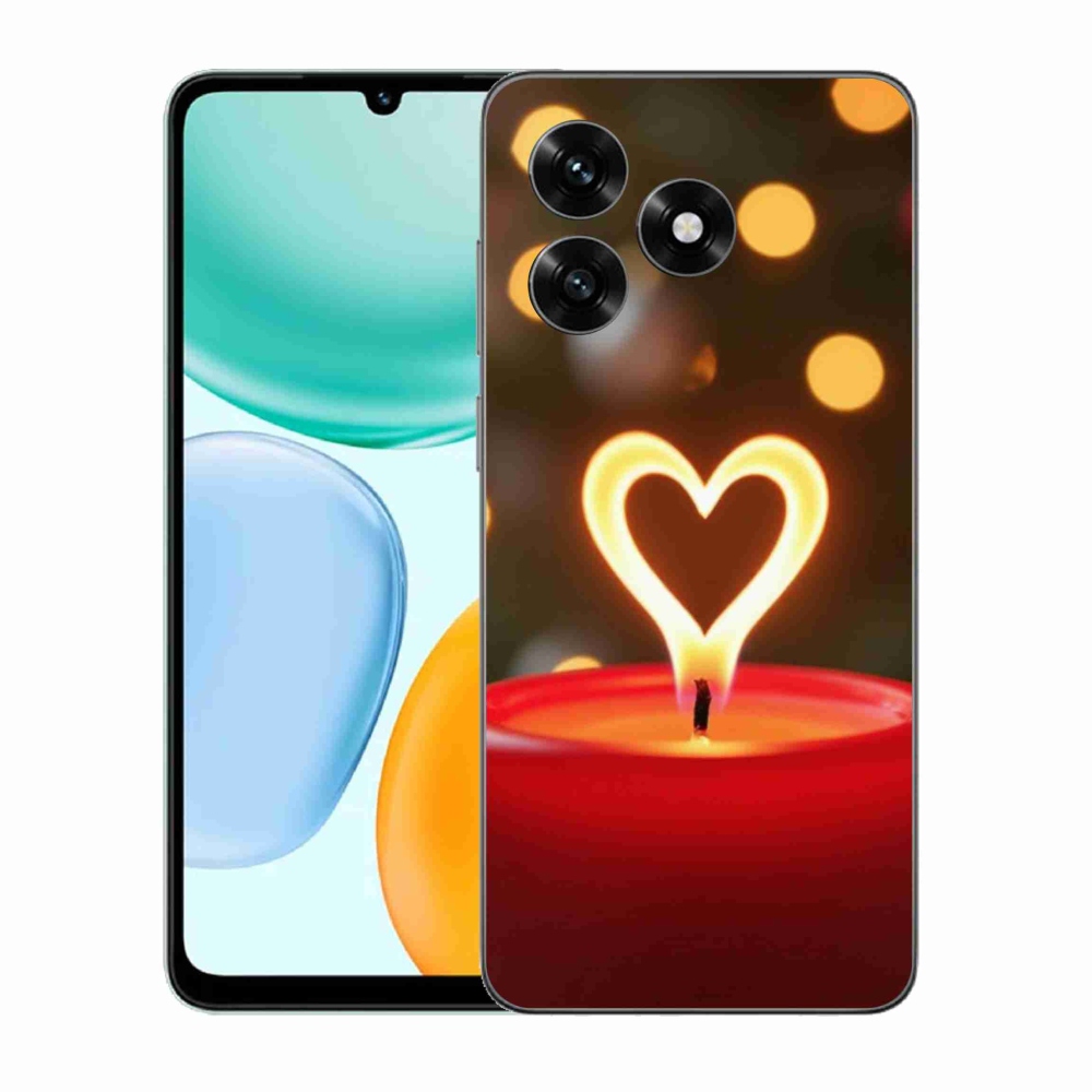 Gélový kryt mmCase na Honor X5c Plus - srdce z plameňa