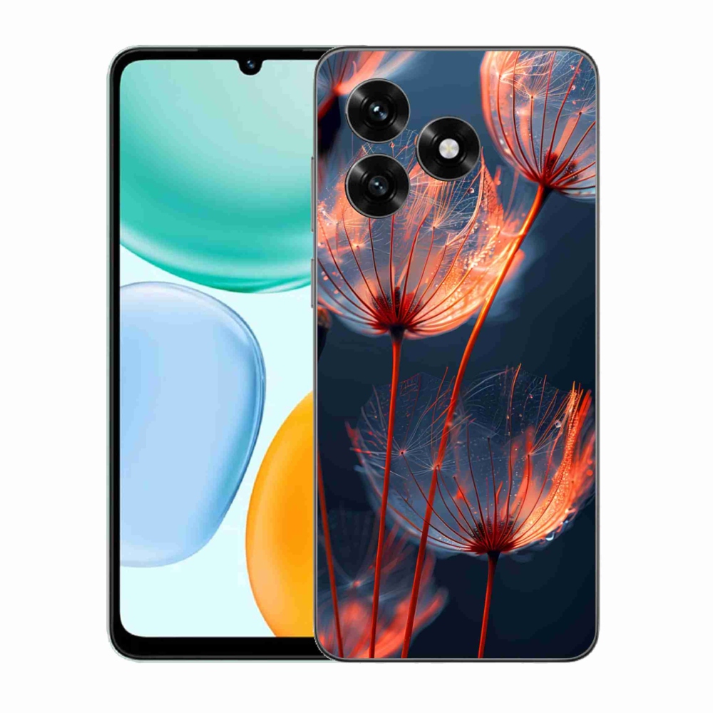 Gélový kryt mmCase na Honor X5c Plus - svetielkujúce páperie