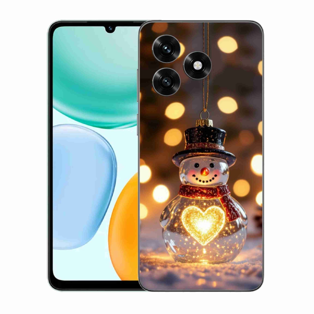Gélový kryt mmCase na Honor X5c Plus - svietiaci vianočný snehuliak