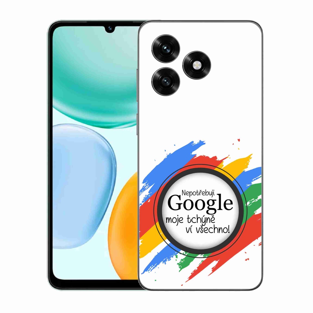 Gélový kryt mmCase na Honor X5c Plus - svokra vie všetko biele pozadie