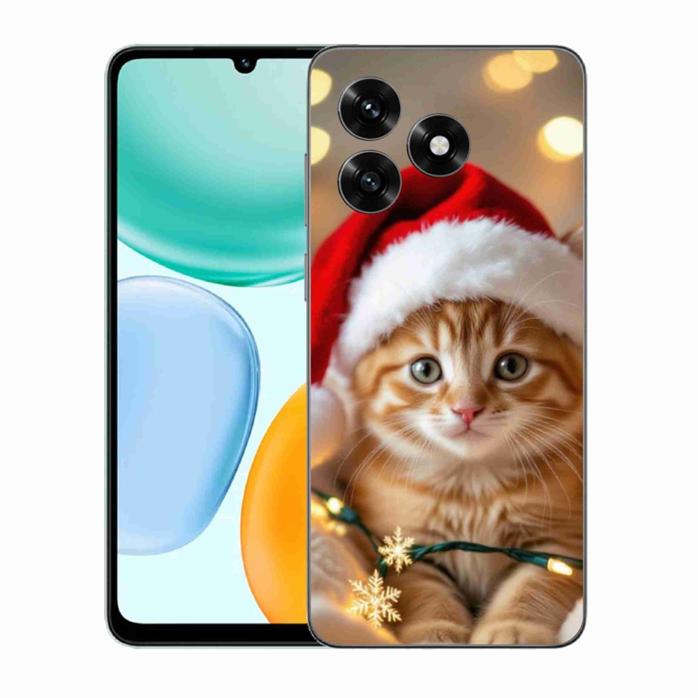 Gélový kryt mmCase na Honor X5c Plus - vianočné mačiatko