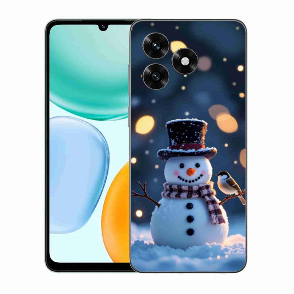 Gélový kryt mmCase na Honor X5c Plus - vianočný snehuliak