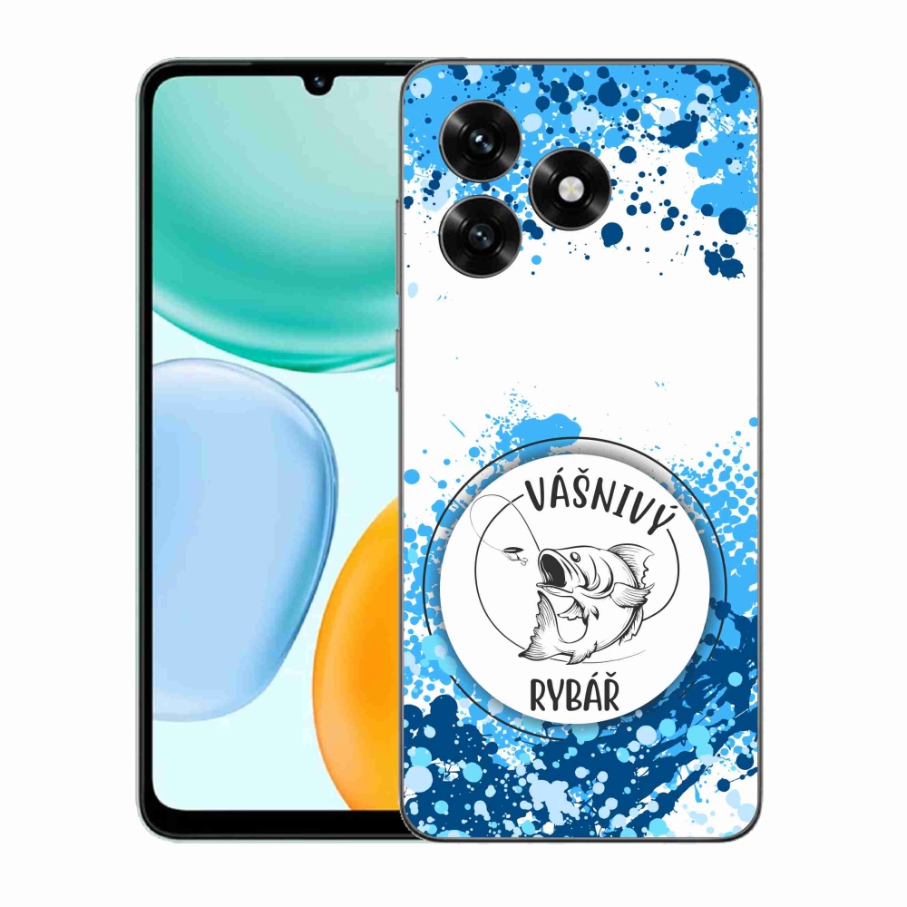 Gélový kryt mmCase na Honor X5c Plus - vášnivý rybár biele pozadie