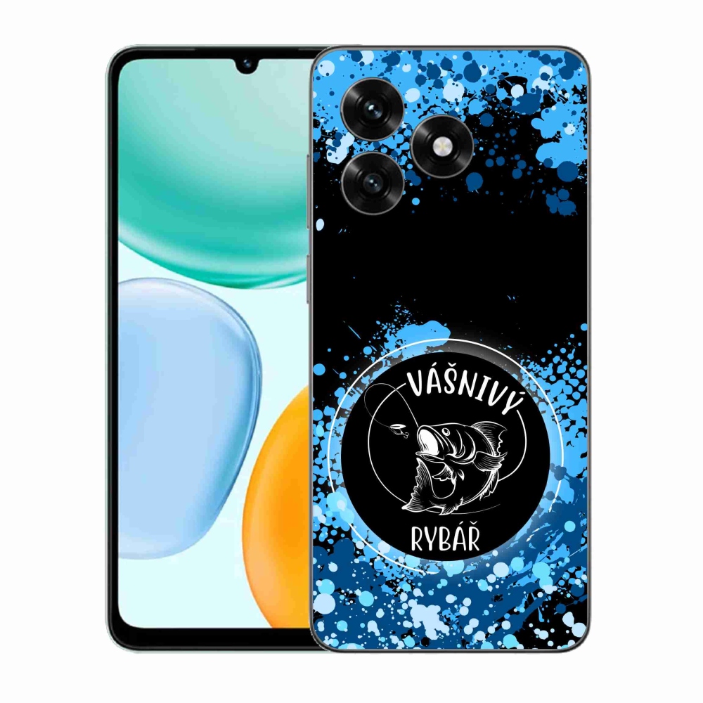 Gélový kryt mmCase na Honor X5c Plus - vášnivý rybár čierne pozadie