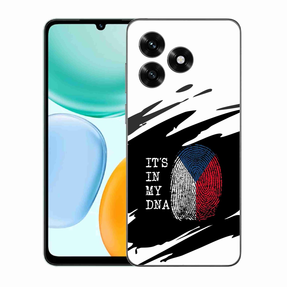 Gélový kryt mmCase na Honor X5c Plus - vlajka odtlačok prsta čiernobiele pozadie