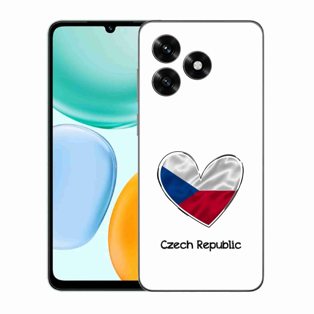 Gélový kryt mmCase na Honor X5c Plus - vlajka srdca biele pozadie