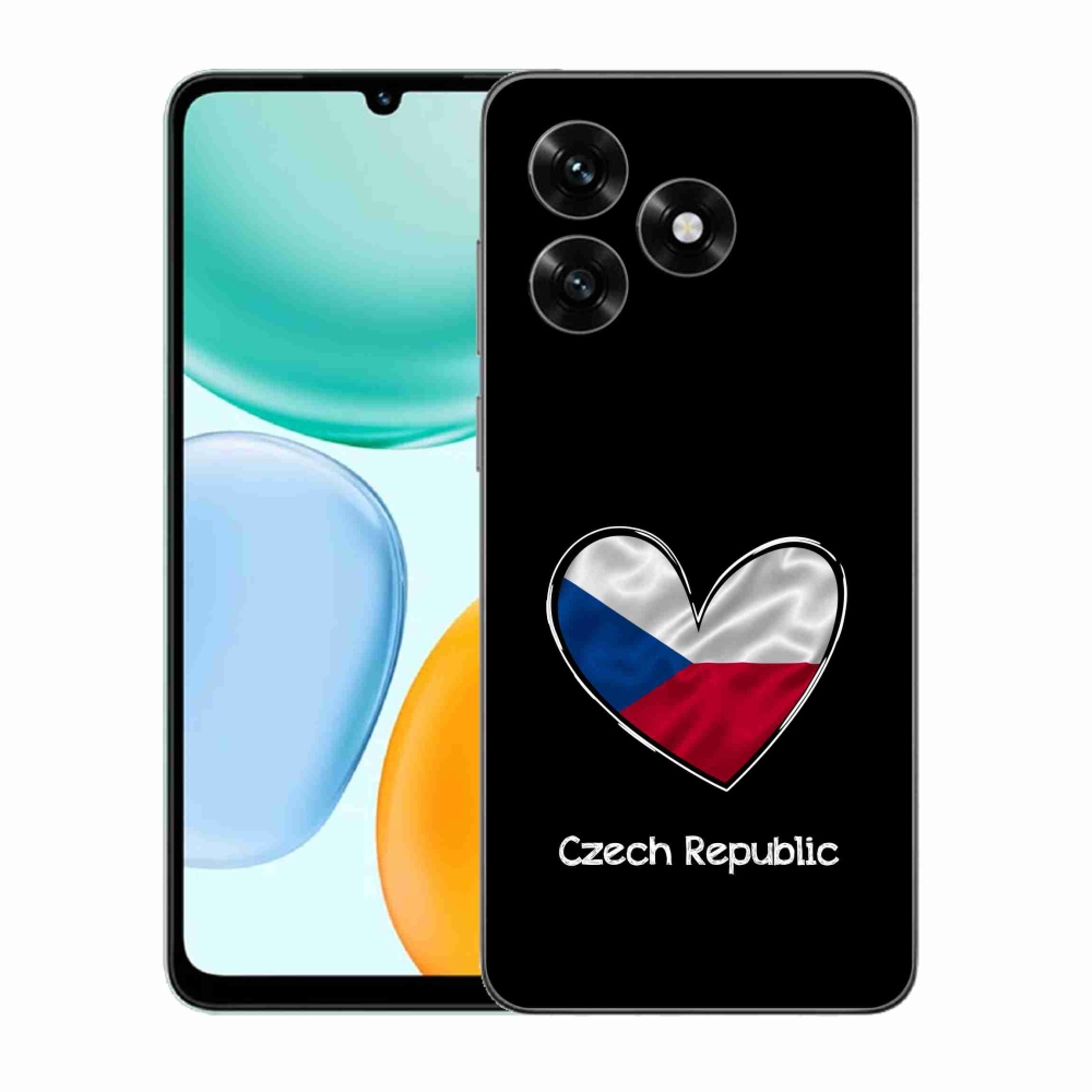 Gélový kryt mmCase na Honor X5c Plus - vlajka srdca čierne pozadie