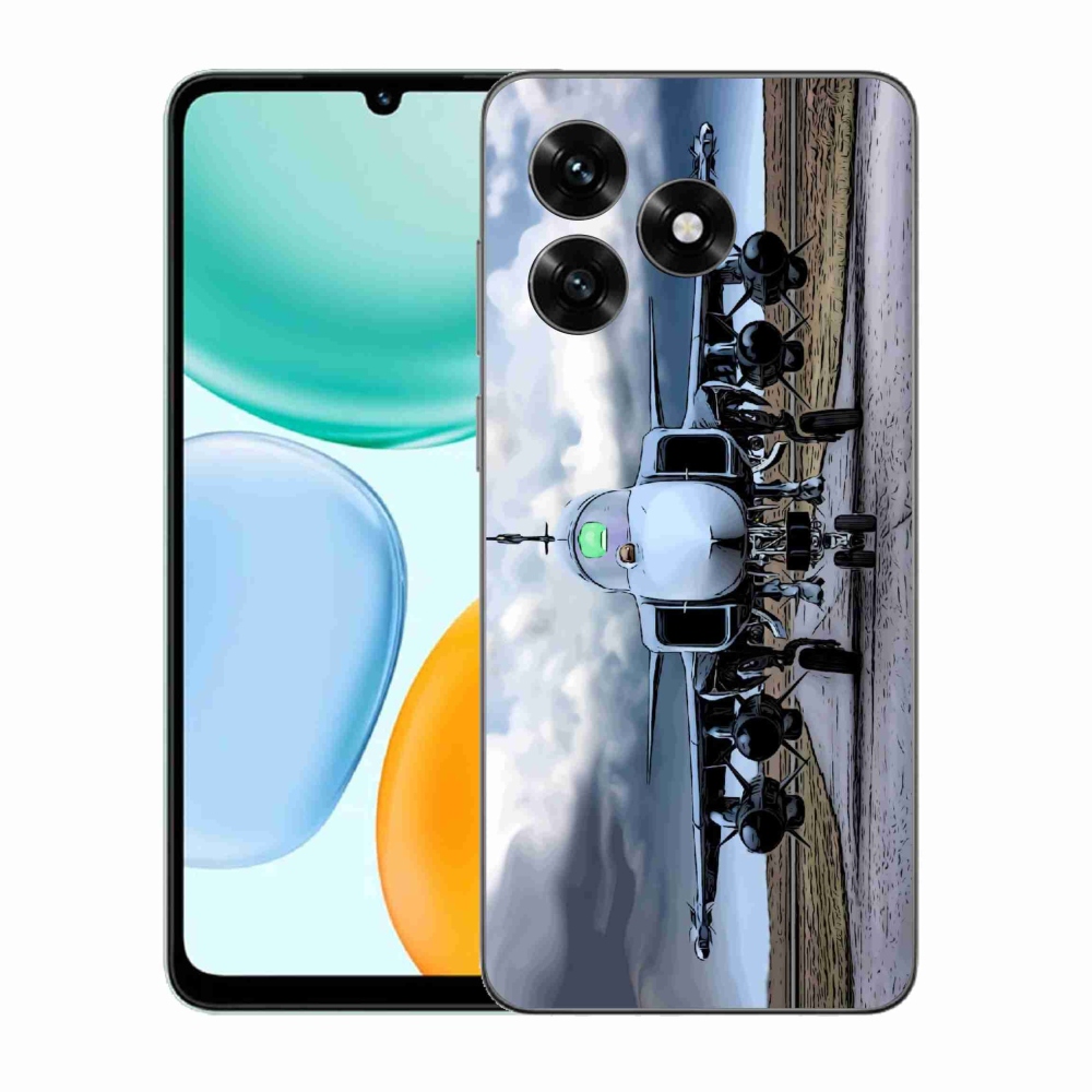 Gélový kryt mmCase na Honor X5c Plus - vojenské lietadlo
