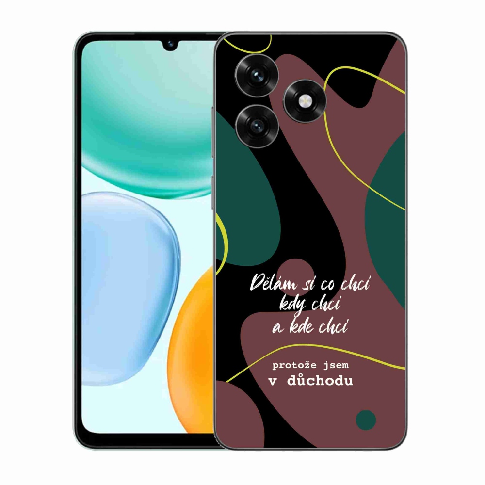 Gélový kryt mmCase na Honor X5c Plus - vtipný text 10 čierne pozadie