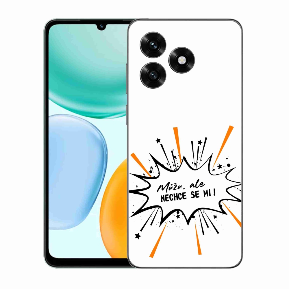 Gélový kryt mmCase na Honor X5c Plus - vtipný text 11 biele pozadie