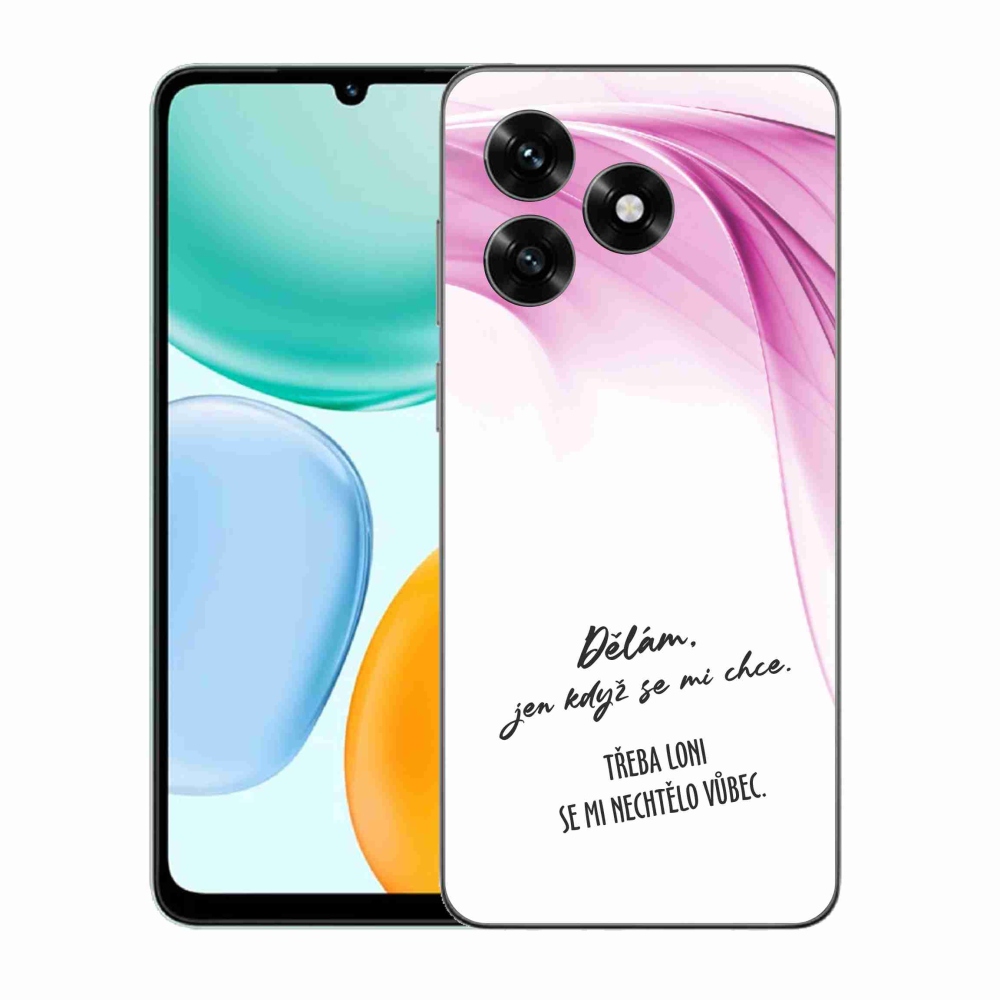 Gélový kryt mmCase na Honor X5c Plus - vtipný text 12 biele pozadie