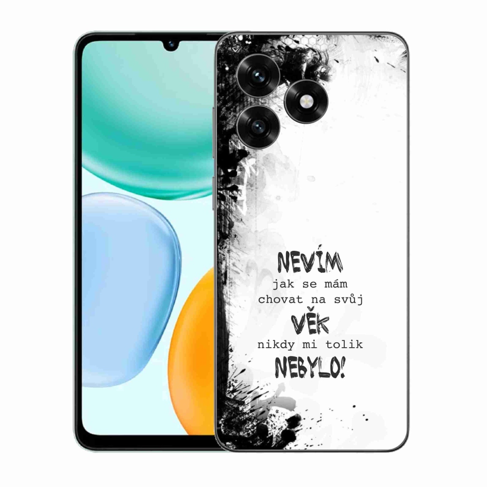 Gélový kryt mmCase na Honor X5c Plus - vtipný text 14 biele pozadie