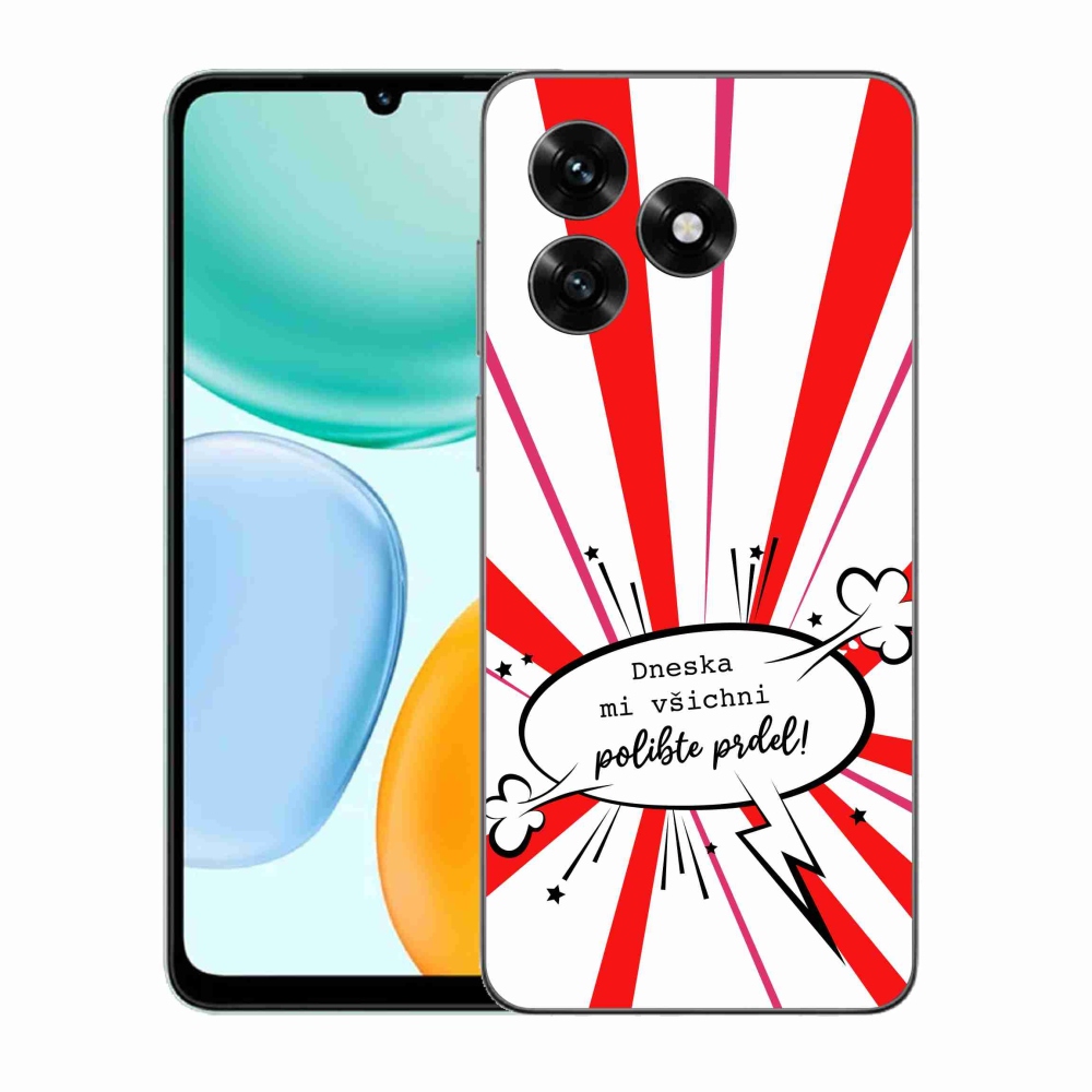 Gélový kryt mmCase na Honor X5c Plus - vtipný text 15 biele pozadie