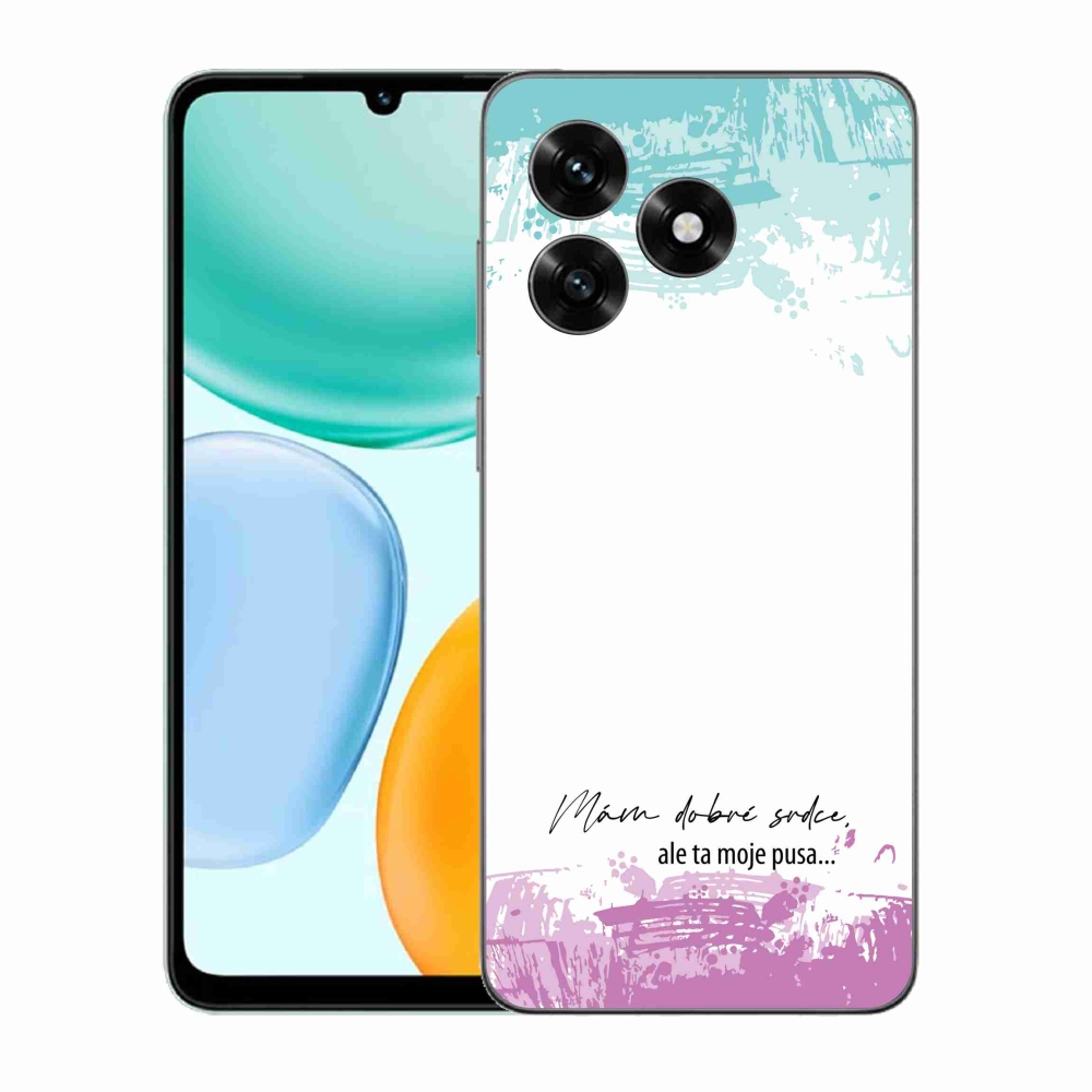 Gélový kryt mmCase na Honor X5c Plus - vtipný text 3 biele pozadie