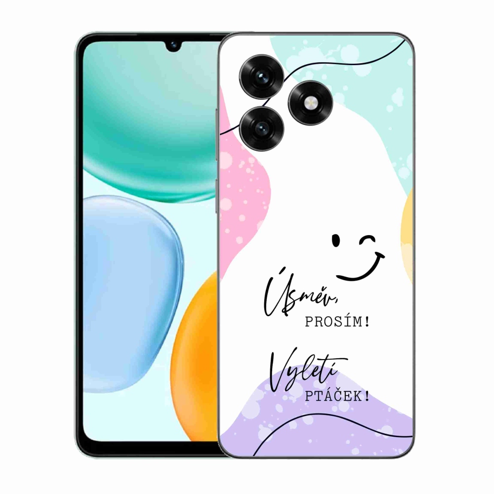 Gélový kryt mmCase na Honor X5c Plus - vtipný text 4 biele pozadie