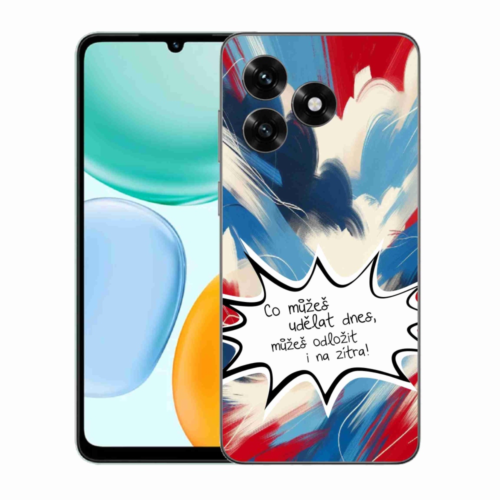 Gélový kryt mmCase na Honor X5c Plus - vtipný text 9 biele pozadie