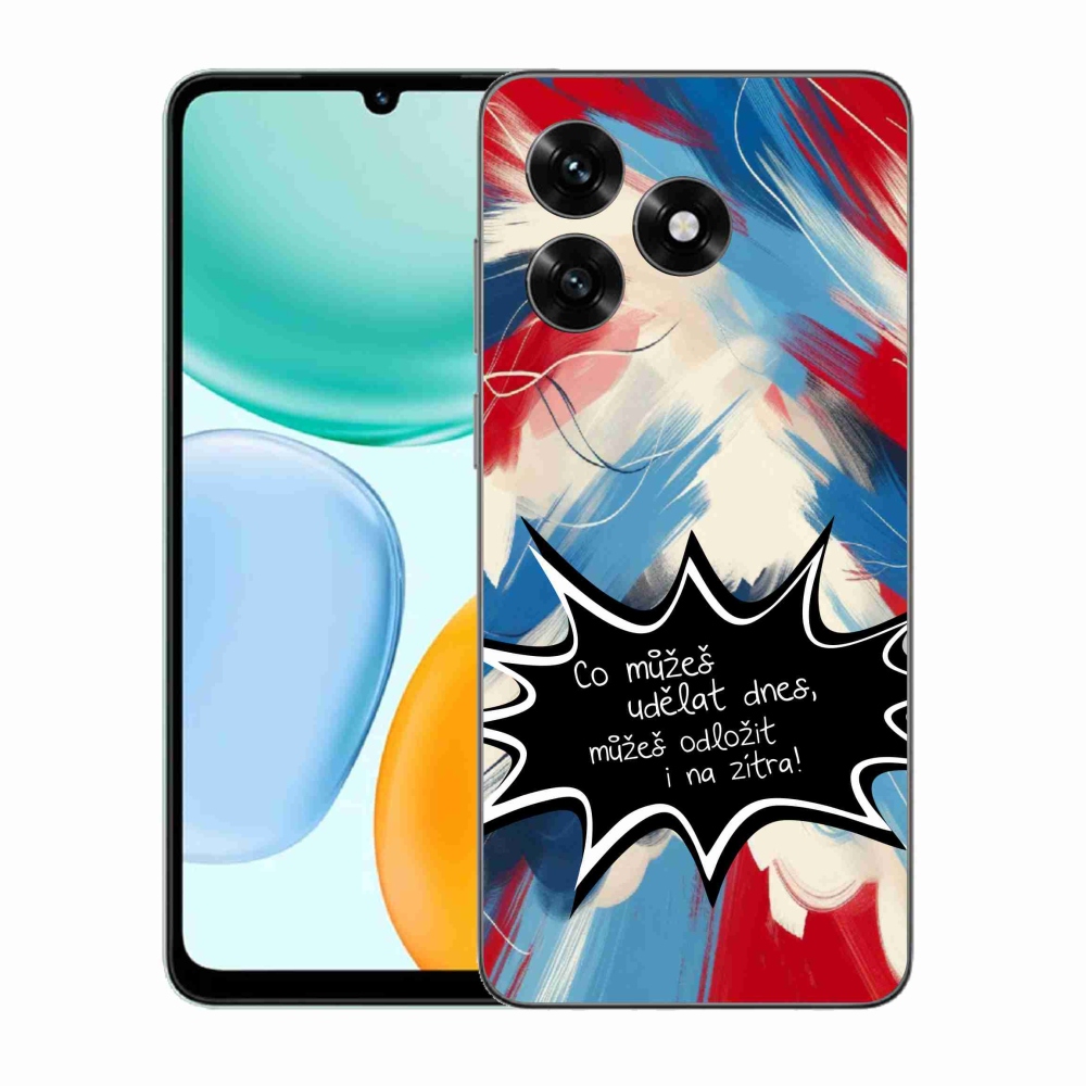 Gélový kryt mmCase na Honor X5c Plus - vtipný text 9 čierne pozadie