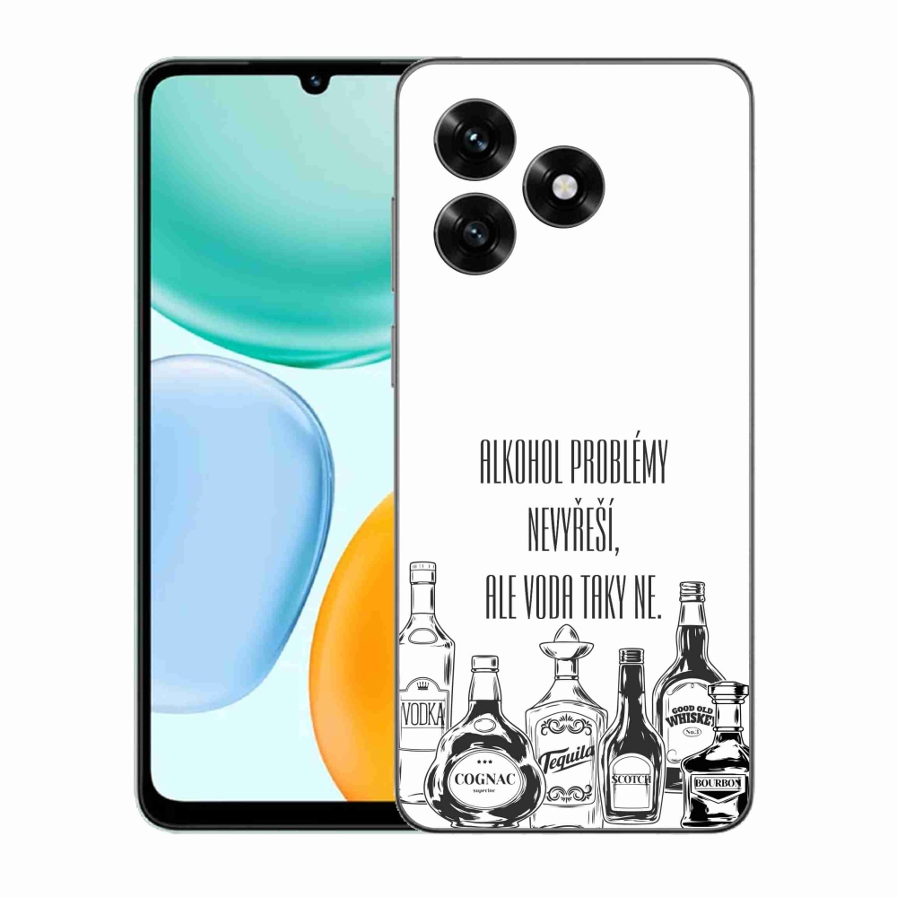 Gélový kryt mmCase na Honor X5c Plus - vtipný text biele pozadie