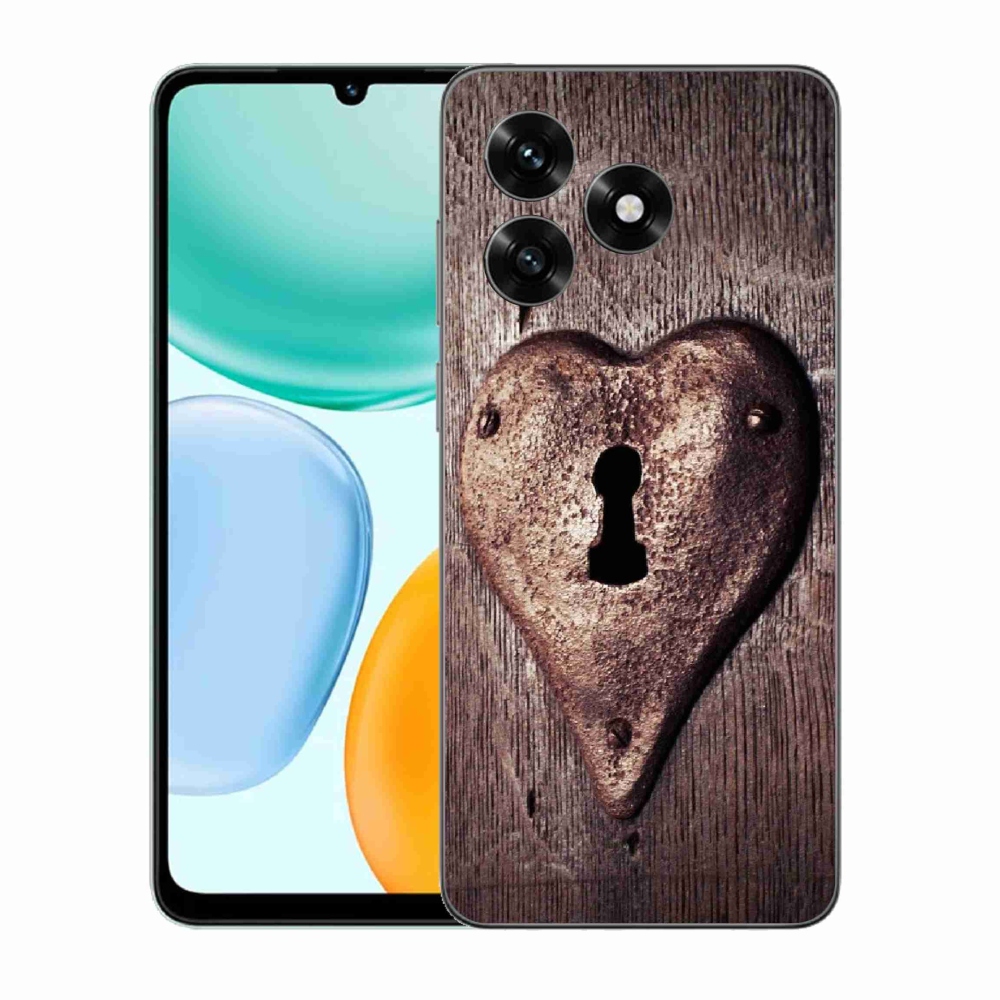 Gélový kryt mmCase na Honor X5c Plus - zámok v tvare srdca