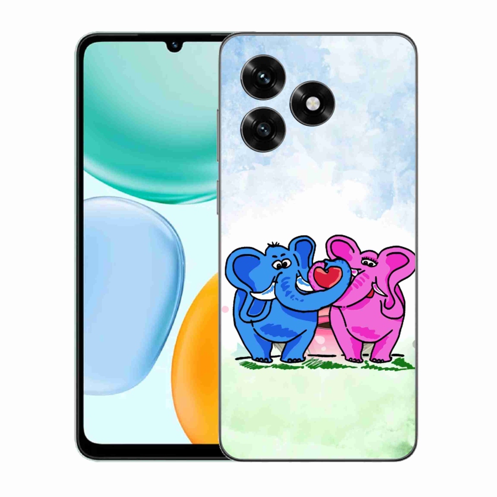 Gélový kryt mmCase na Honor X5c Plus - zamilovaní slony
