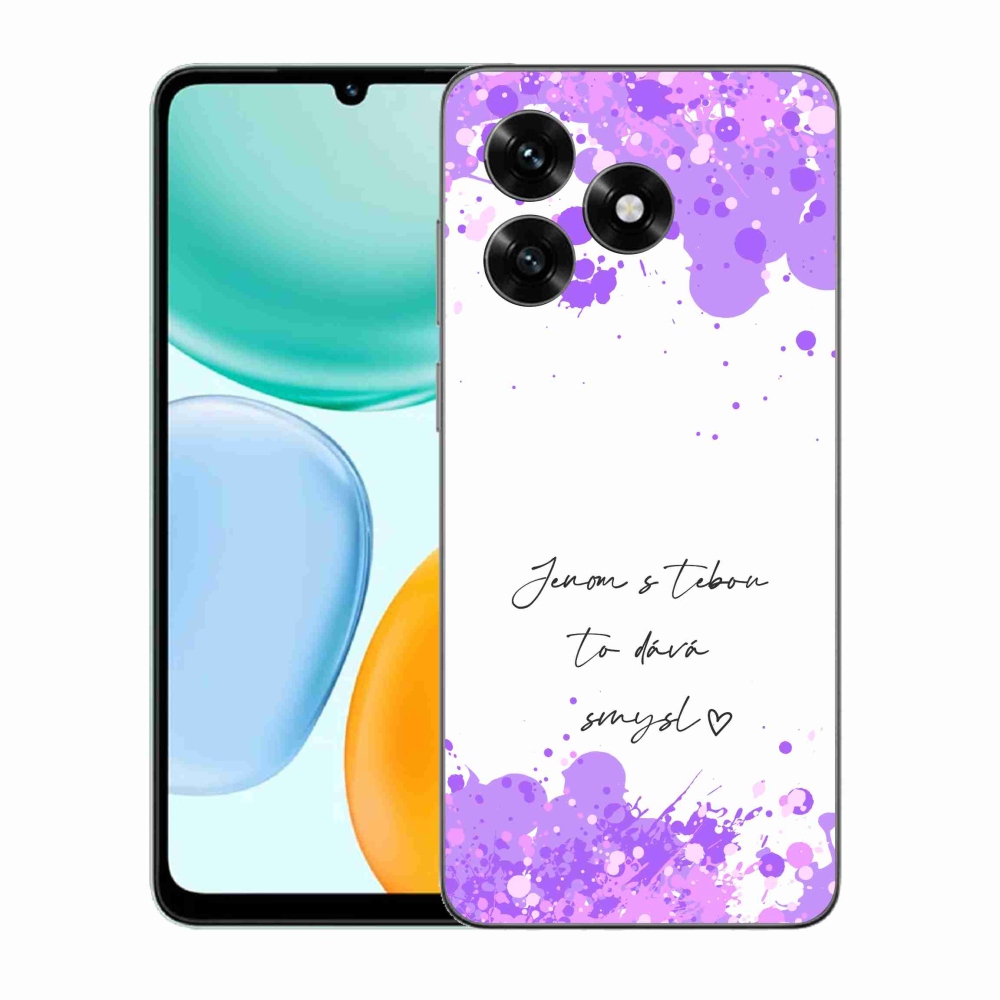 Gélový kryt mmCase na Honor X5c Plus - zamilovaný text biele pozadie