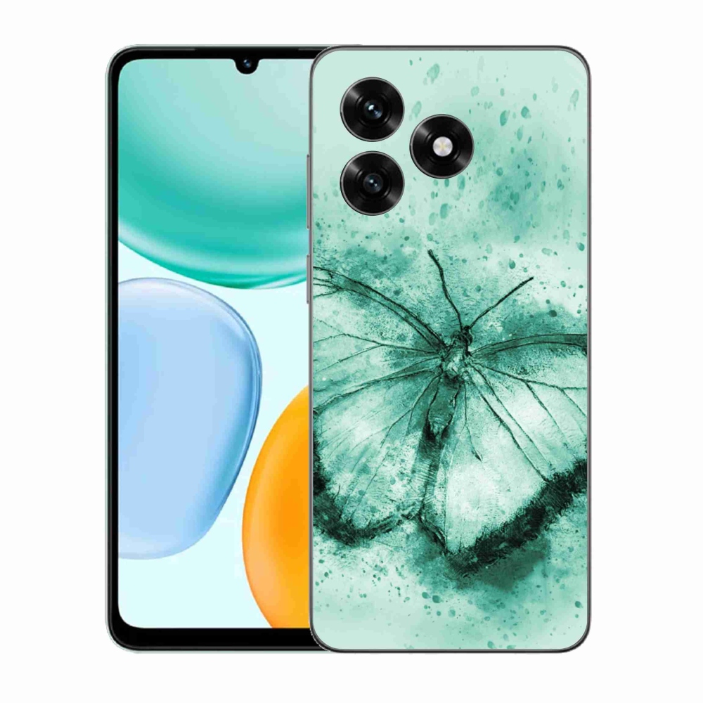 Gélový kryt mmCase na Honor X5c Plus - zelený motýľ
