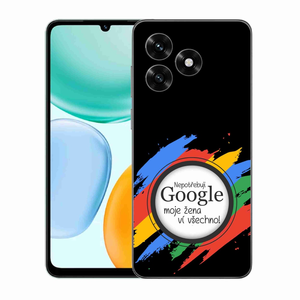 Gélový kryt mmCase na Honor X5c Plus - žena vie všetko čierne pozadie