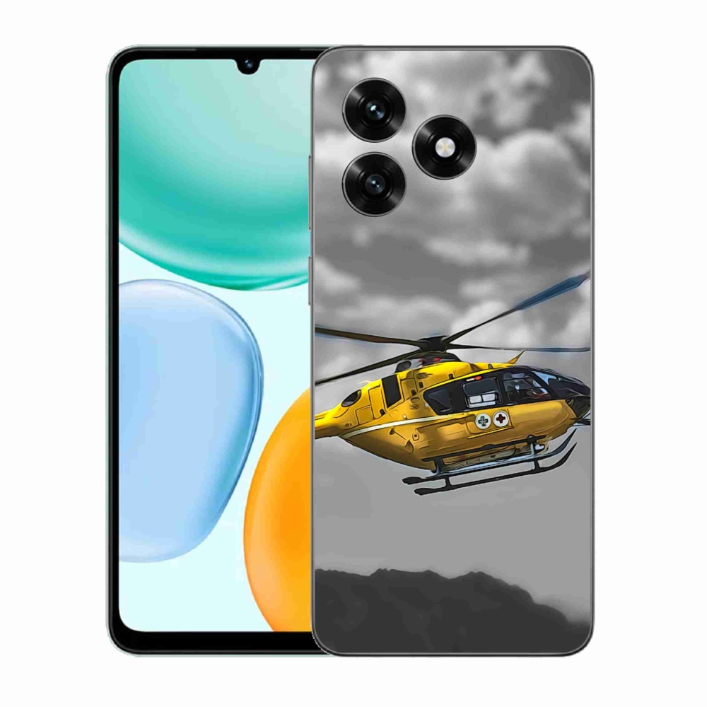 Gélový kryt mmCase na Honor X5c Plus - žltá helikoptéra