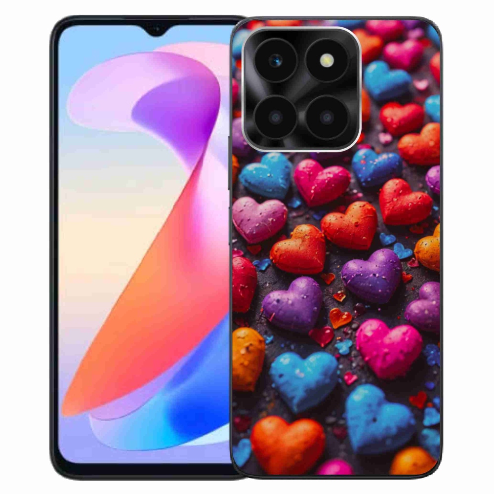 Gélový kryt mmCase na Honor X6a - farebné srdcia