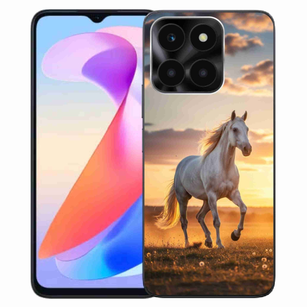 Gélový kryt mmCase na Honor X6a - bežiaci biely kôň 2