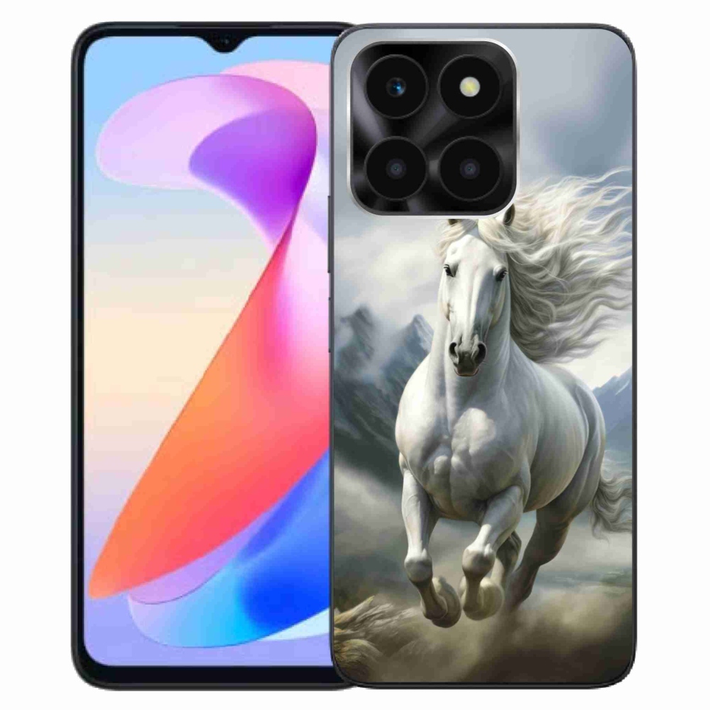 Gélový kryt mmCase na Honor X6a - bežiaci biely kôň 3