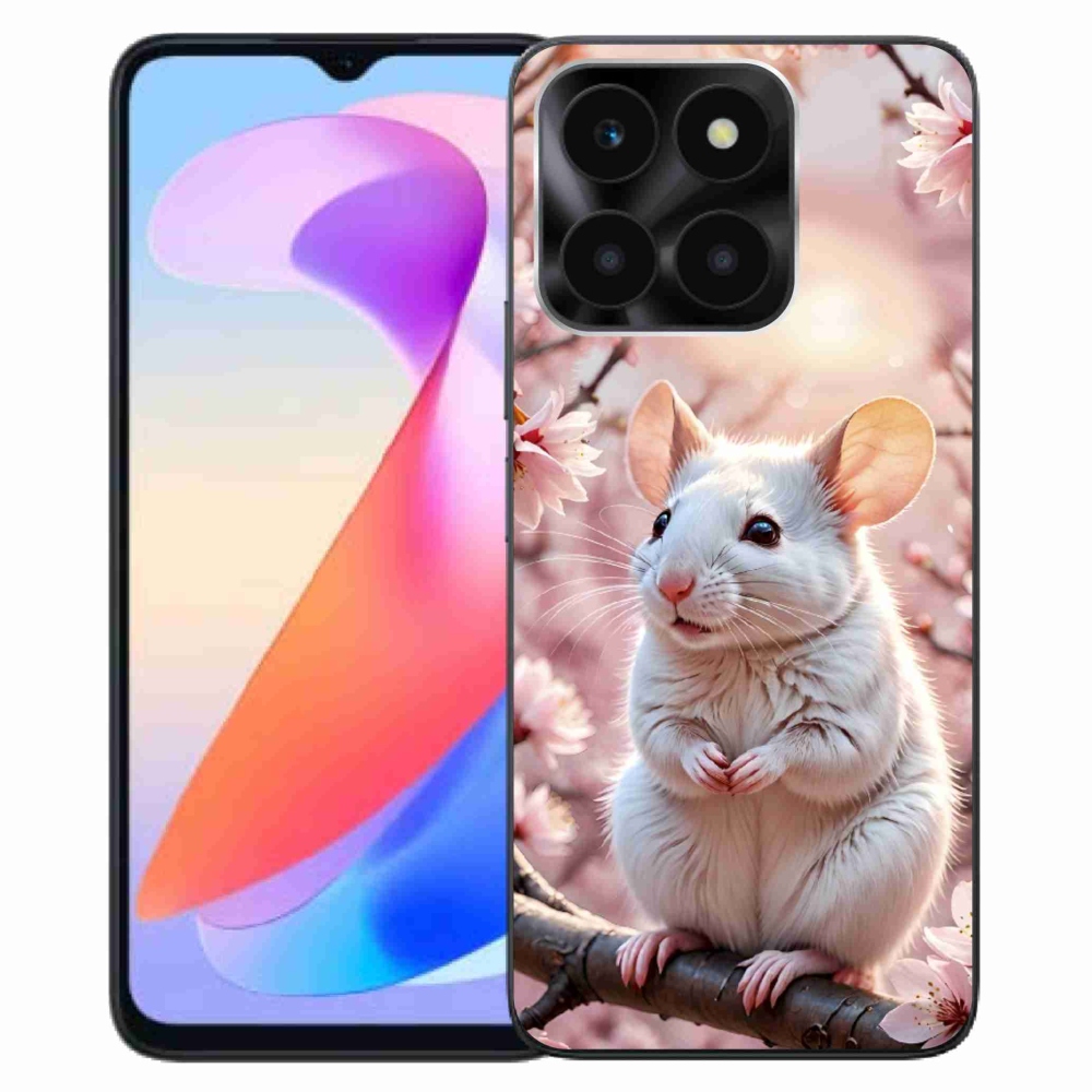Gélový kryt mmCase na Honor X6a - biela myš na vetve