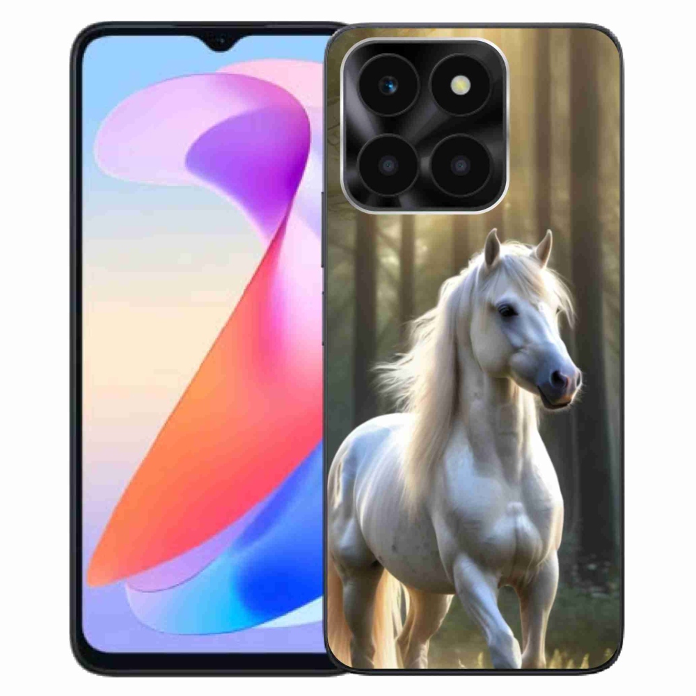 Gélový kryt mmCase na Honor X6a - biely kôň 3