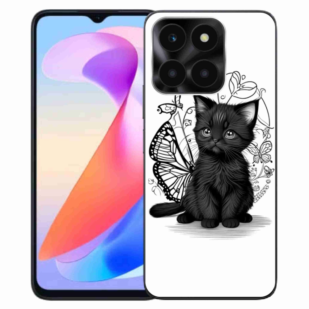 Gélový kryt mmCase na Honor X6a - čierne mačiatko
