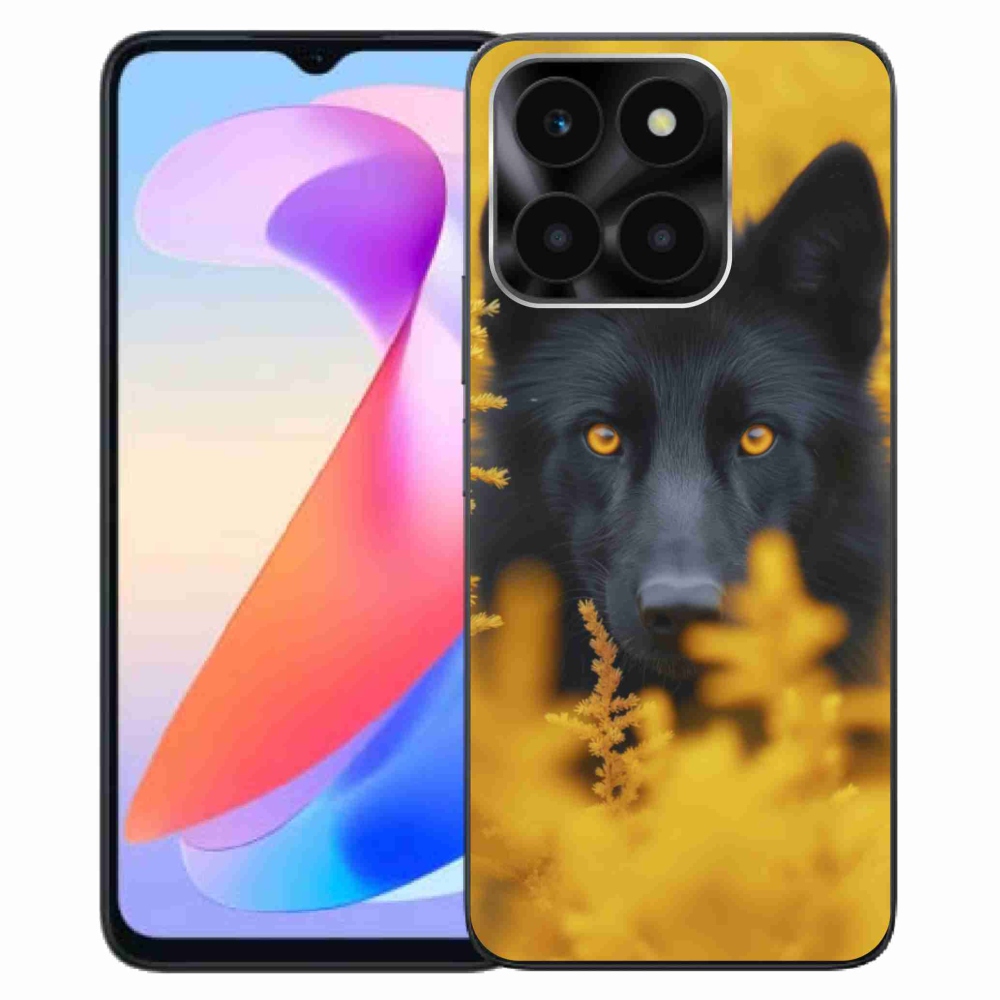 Gélový kryt mmCase na Honor X6a - čierny vlk 2