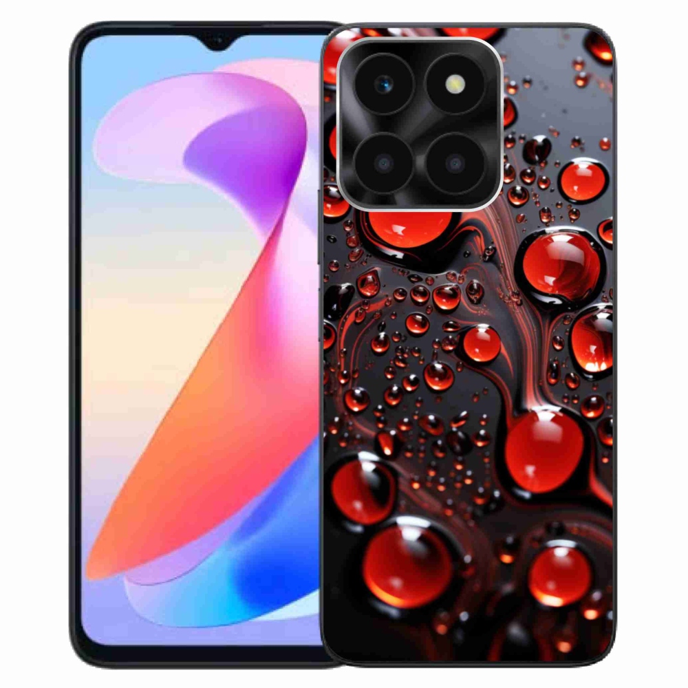 Gélový kryt mmCase na Honor X6a - červené kvapky 2