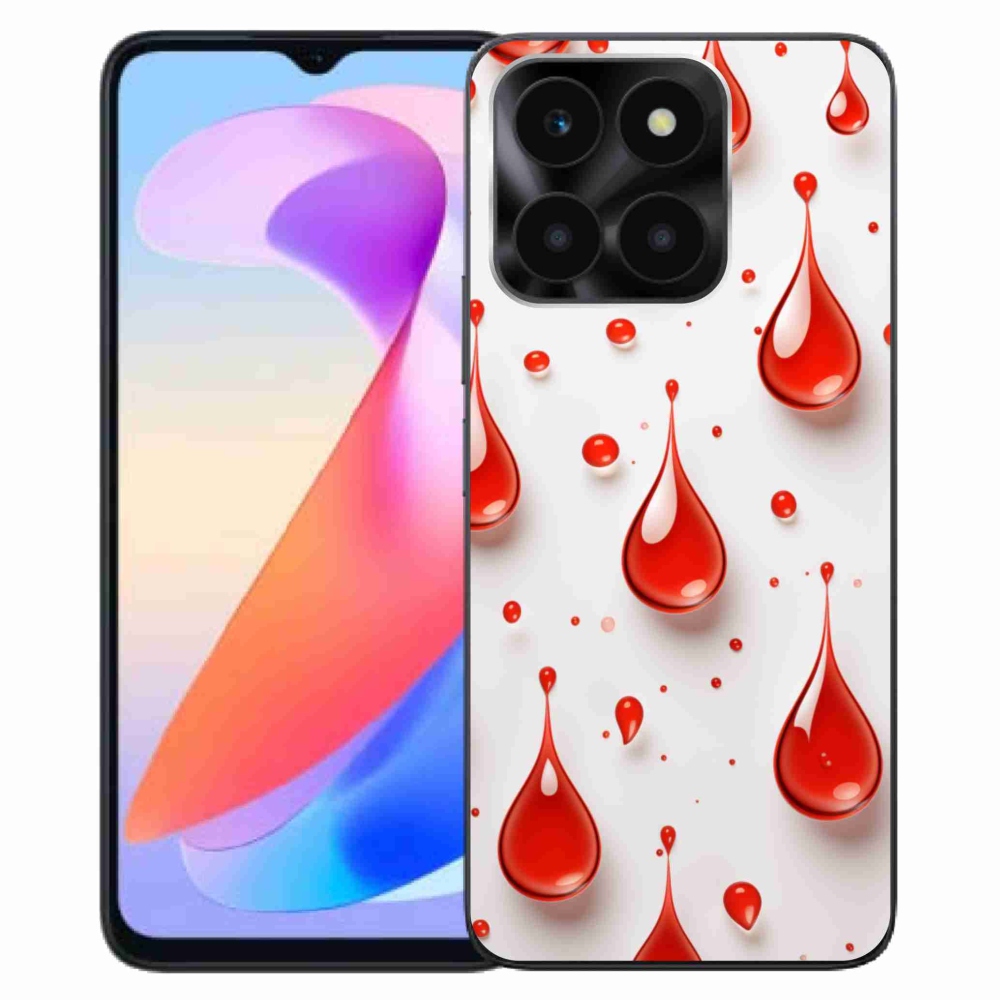 Gélový kryt mmCase na Honor X6a - červené kvapky