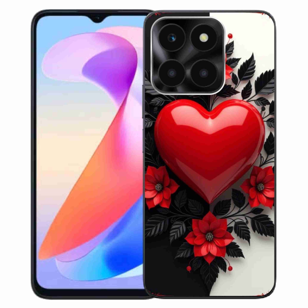Gélový kryt mmCase na Honor X6a - červené srdce