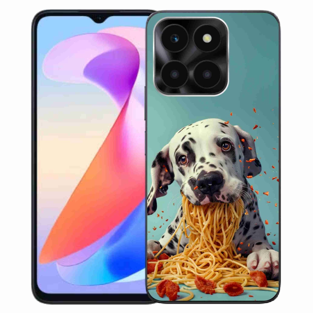 Gélový kryt mmCase na Honor X6a - dalmatín a špagety