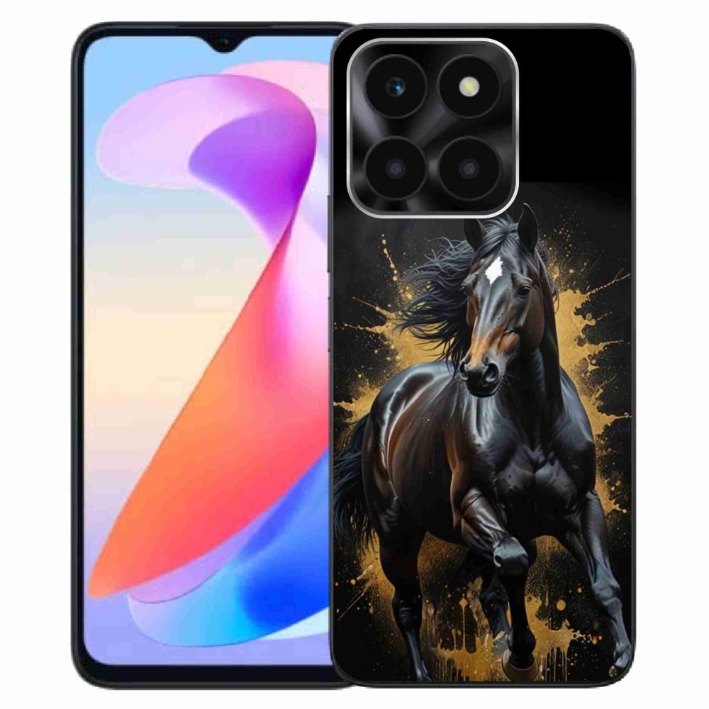 Gélový kryt mmCase na Honor X6a - elegantný čierny žrebec
