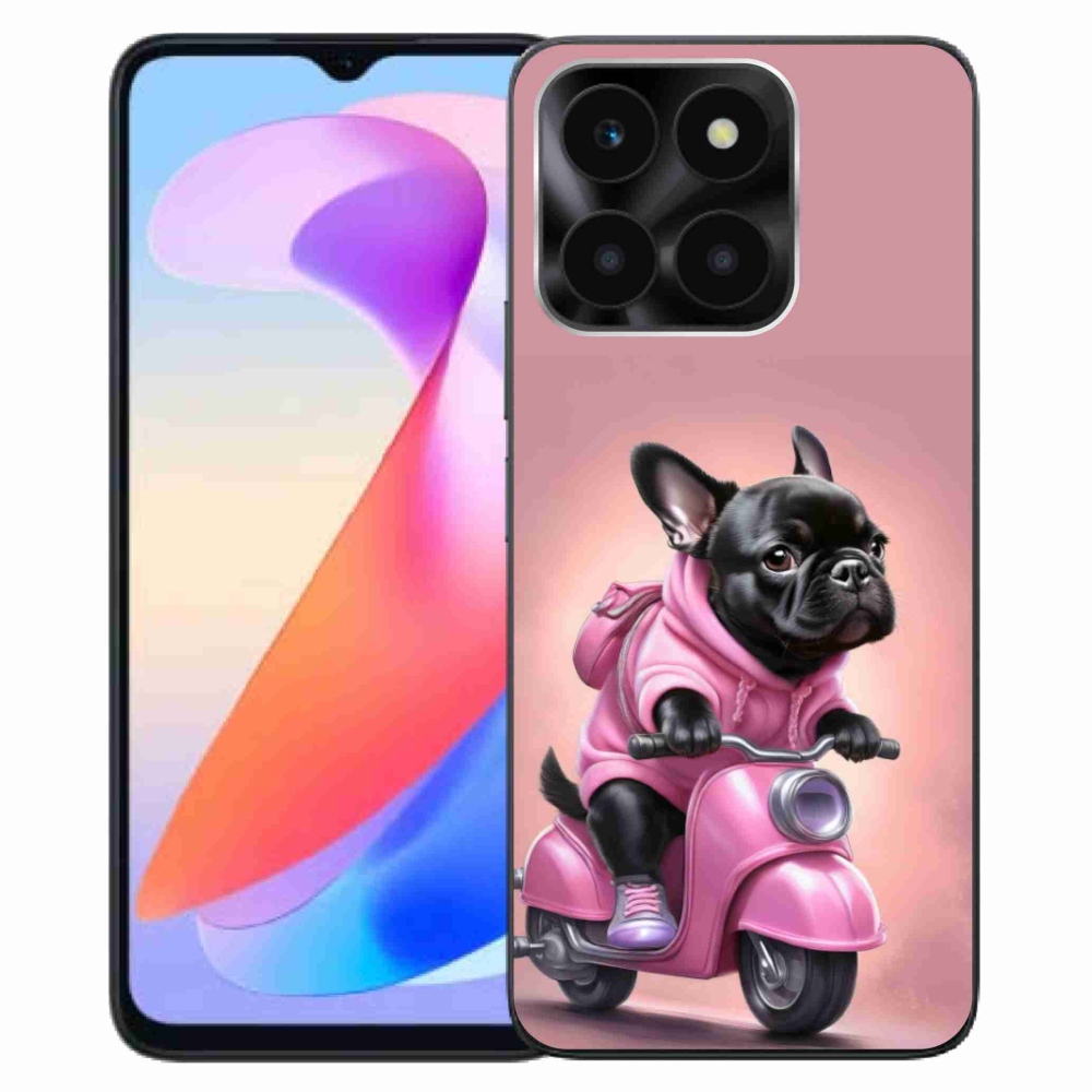 Gélový kryt mmCase na Honor X6a - francúzsky buldoček na skútri